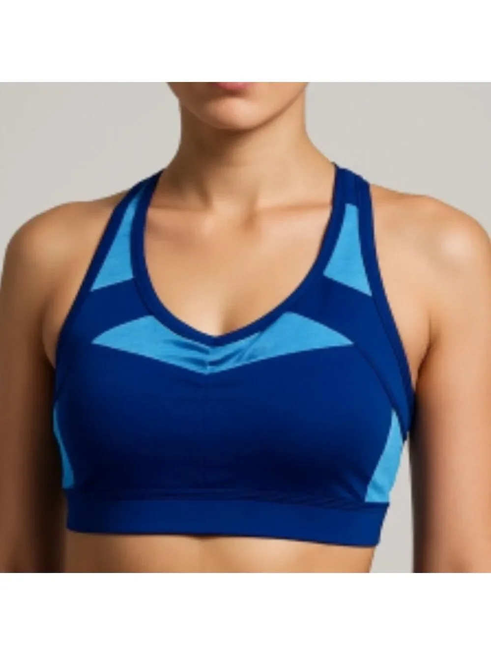 Sport Bra Champion workout top atletic high impact wire free blue Criss-cross